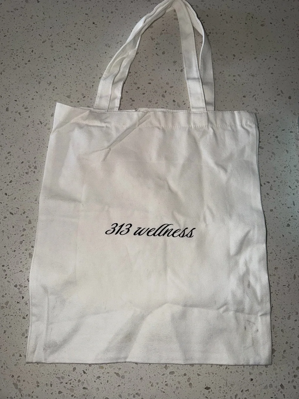 313 Wellness White Canvas Tote Bag